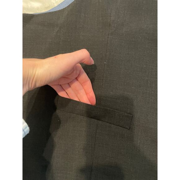 GS Perfect Fit Men's 56 Reg Vest Waistcoat Button Wool Stretch Blend Gilet Black - Picture 6 of 9